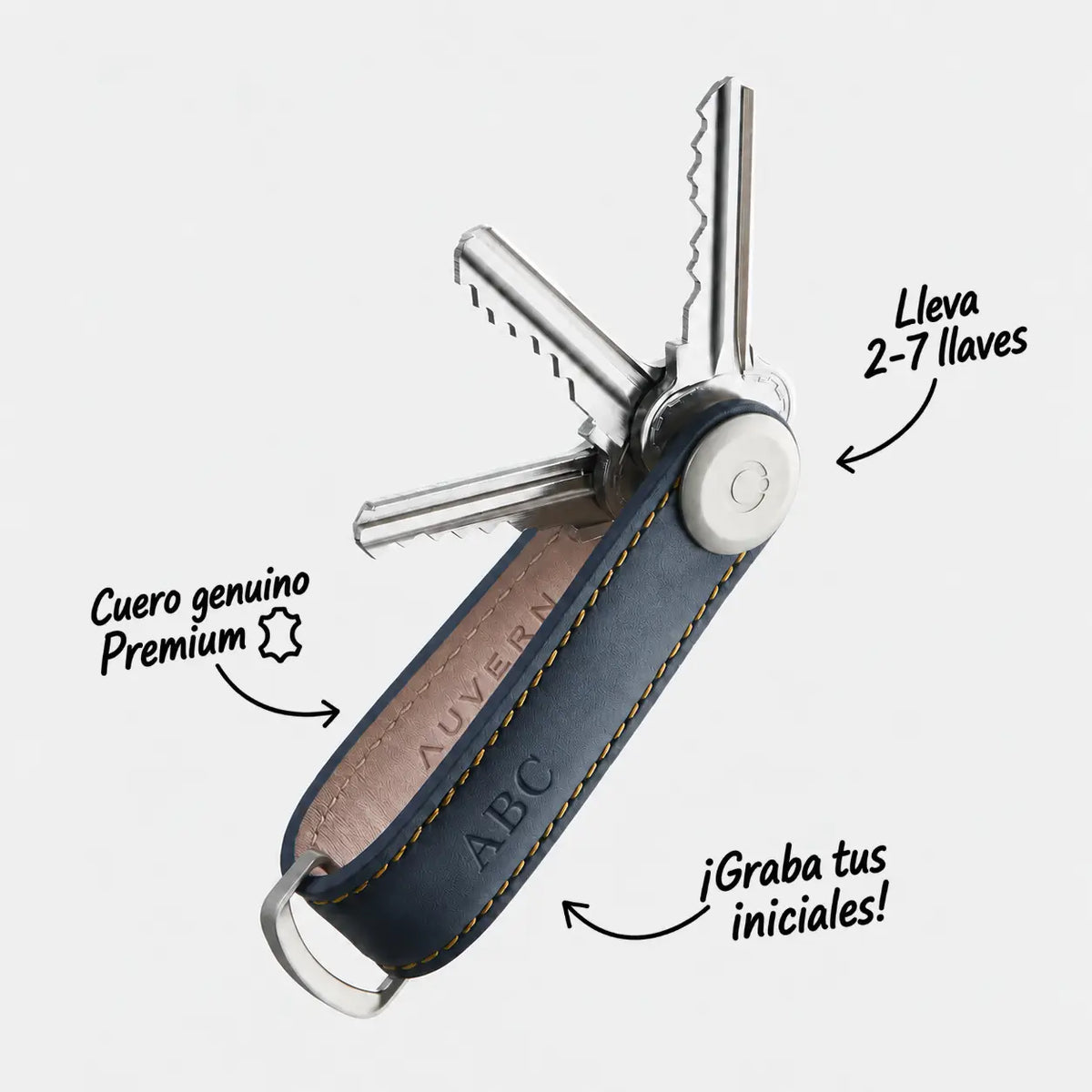 LLAVERO PERSONALIZABLE AUVERN - CUERO