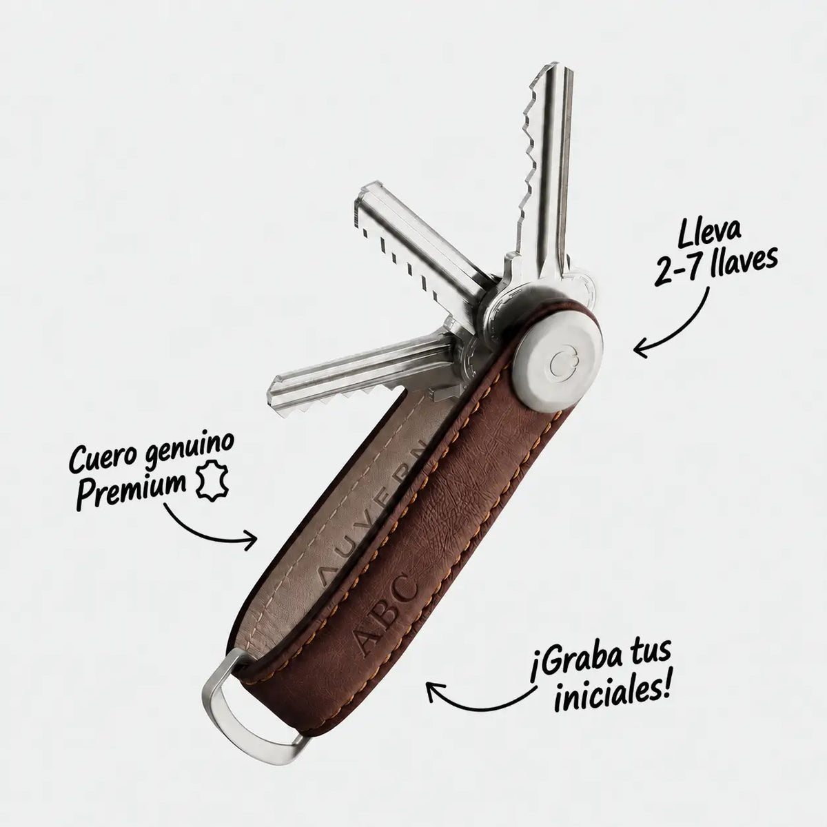 LLAVERO PERSONALIZABLE AUVERN - CUERO