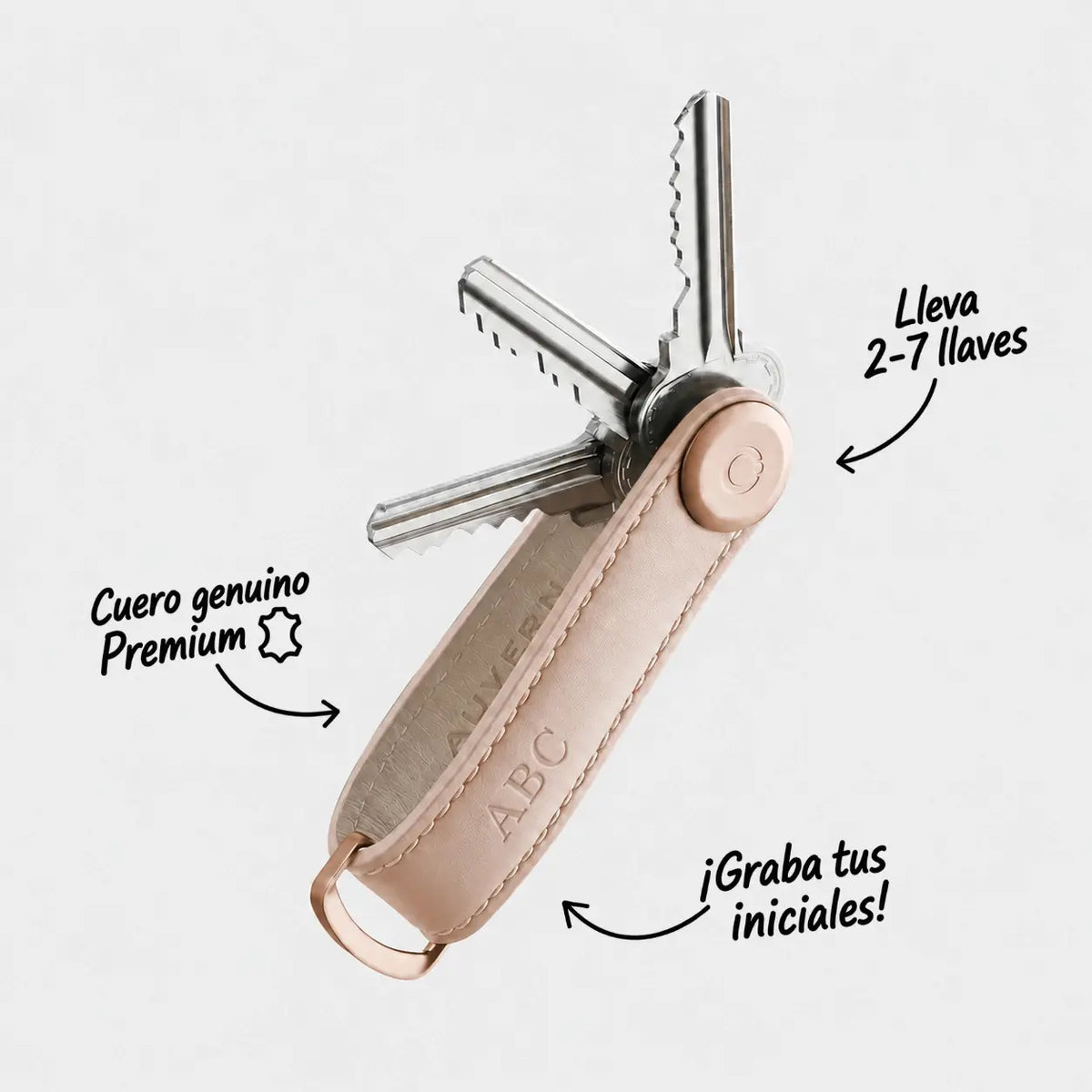 LLAVERO PERSONALIZABLE AUVERN - CUERO